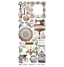 Лист для вырезания, коллекции "Винтажная рапсодия-3" 12*27 см, Fantasy