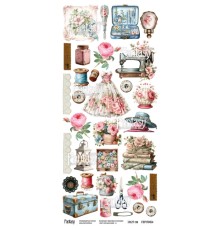 Лист для вырезания, коллекции "Винтажная рапсодия-4" 12*27 см, Fantasy