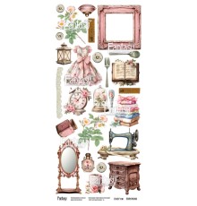 Лист для вырезания, коллекции "Винтажная рапсодия-6" 12*27 см, Fantasy