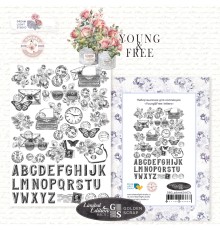 Набор высечек "Young and free: letters", Dreamlight Studio