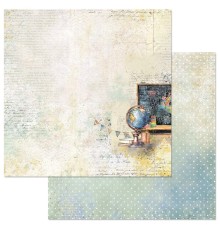 Бумага двусторонняя коллекция "Школьная жизнь. География", ScrapMania