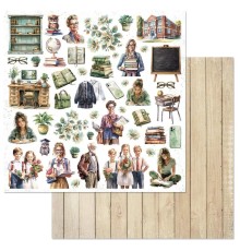 Бумага двусторонняя коллекция "Школьная жизнь. Детали", ScrapMania