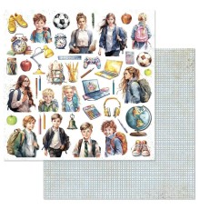 Бумага двусторонняя коллекция "Школьная жизнь. Ученики", ScrapMania