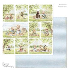 Бумага двусторонняя "Веселое чаепитие. Карточки", ScrapMania