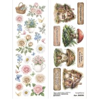 Лист с картинками 10*30 см "Веселое чаепитие. Домики", ScrapMania