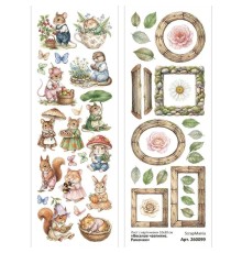 Лист с картинками 10*30 см "Веселое чаепитие. Рамочки", ScrapMania