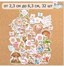 Набор высечек из бумаги "Веселое чаепитие", 32 шт., ScrapMania