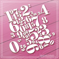 Набор чипборда "Цифры" 50 эл., СкрапМагия