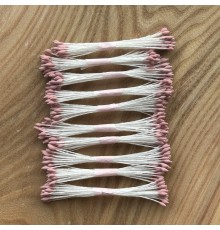 Тычинки "Пыльная роза" каплевидные, на белой нити, 1 пучок