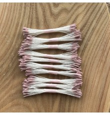 Тычинки "Пыльная роза" удлиненные, на белой нити, 1 пучок