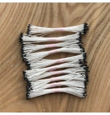 Тычинки "Черные" мини, на белой нити, 1 пучок