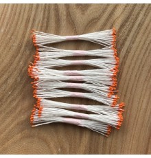 Тычинки "Тыквенные" мини, на белой нити, 1 пучок