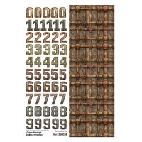 Лист с картинками 10*30 см "Старый архив. Цифры и трубы", ScrapMania