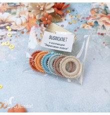 Набор вязаных колечек "Зарисовки осени", 6 шт.