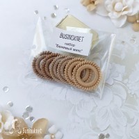 Набор вязаных колечек "Бежевый микс", 6 шт.