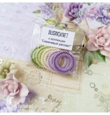 Набор вязаных колечек "Сиреневый рассвет", 5 шт.