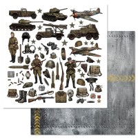 Бумага двусторонняя "Радость Победы. Детали", ScrapMania