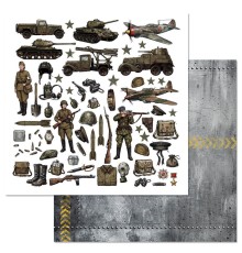 Бумага двусторонняя "Радость Победы. Детали", ScrapMania