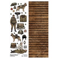 Лист с картинками 10*30 см "Радость Победы. Спасатели", ScrapMania