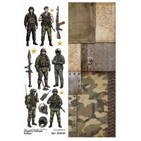 Лист с картинками 10*30 см "Радость Победы. Бойцы", ScrapMania