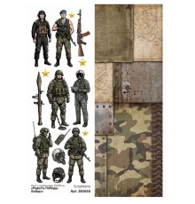 Лист с картинками 10*30 см "Радость Победы. Бойцы", ScrapMania