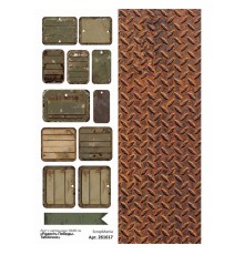 Лист с картинками 10*30 см "Радость Победы. Таблички", ScrapMania