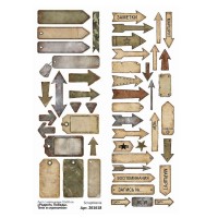 Лист с картинками 10*30 см "Радость Победы. Теги и стрелочки", ScrapMania