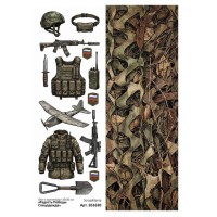 Лист с картинками 10*30 см "Радость Победы. Спецодежда", ScrapMania