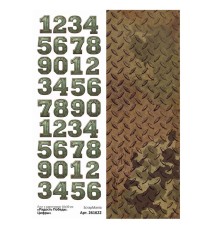 Лист с картинками 10*30 см "Радость Победы. Цифры", ScrapMania