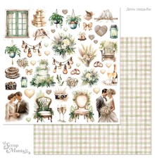 Бумага двусторонняя "День свадьбы. Картинки", ScrapMania