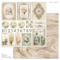 Бумага двусторонняя "День свадьбы. Карточки", ScrapMania
