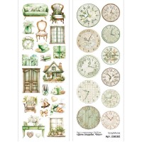 Лист с картинками 10*30 см "День свадьбы. Часы", ScrapMania