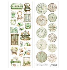 Лист с картинками 10*30 см "День свадьбы. Часы", ScrapMania