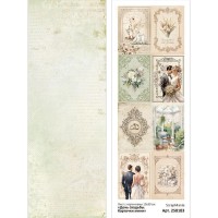 Лист с картинками 10*30 см "День свадьбы. Карточки мини", ScrapMania
