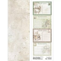 Лист с картинками 10*30 см "День свадьбы. Почтовые карточки", ScrapMania