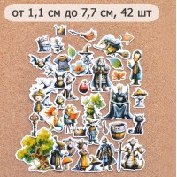 Набор высечек из бумаги "Лукоморье", 42 шт., ScrapMania