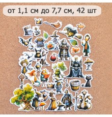 Набор высечек из бумаги "Лукоморье", 42 шт., ScrapMania