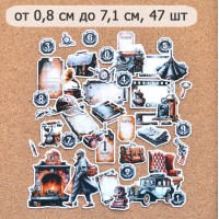 Набор высечек из бумаги "Элементарно, Ватсон!", 47 шт., ScrapMania