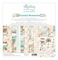 Набор бумаги "Coastal Memories" 30,5*30,5 см, 6 листов, 1/2 полного набора, Mintay papers