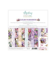 Набор бумаги "Lilac Garden" 15,2*15,2 см, 12 листов, 1/2 полного набора, Mintay papers