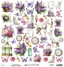 Бумага двусторонняя коллекция "Lilac Garden" 30,5*30,5 см., Mintay papers