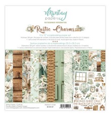 Набор бумаги "Rustic Charms" 30,5*30,5 см, 6 листов, 1/2 полного набора, Mintay papers