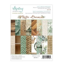 Набор бумаги "Rustic Charms" 15,2*20,3 см, 1/3 набора, 8 листов, Mintay papers