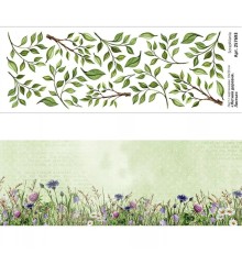 Лист с картинками 10х30 см "Летняя деревня. Листья", ScrapMania