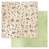 Бумага двусторонняя "На лесной опушке. Шишечки-иголочки", ScrapMania