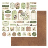 Бумага двусторонняя "На лесной опушке. Ярлыки и теги", ScrapMania
