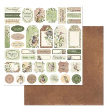 Бумага двусторонняя "На лесной опушке. Ярлыки и теги", ScrapMania