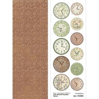 Лист с картинками 10х30 см "На лесной опушке. Часы", ScrapMania