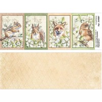 Лист с картинками 10х30 см "На лесной опушке. Портреты", ScrapMania