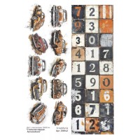 Лист с картинками 10х30 см "Стальное сердце. Автомобили", ScrapMania